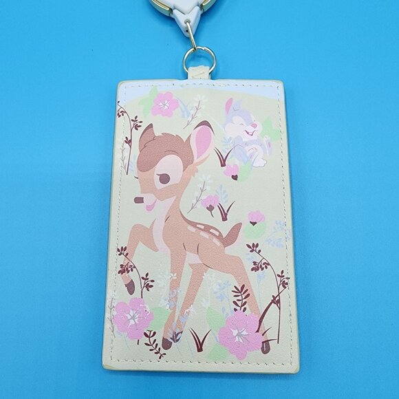 Loungefly Disney Bambi Thumper Floral Spring Retractable Lanyard ID Holder NEW - Picture 4 of 12
